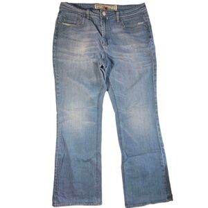 Visgoss Medium Wash Bootcut w/ Light Distressing Denim Jeans, [Sz Juniors 17/18]